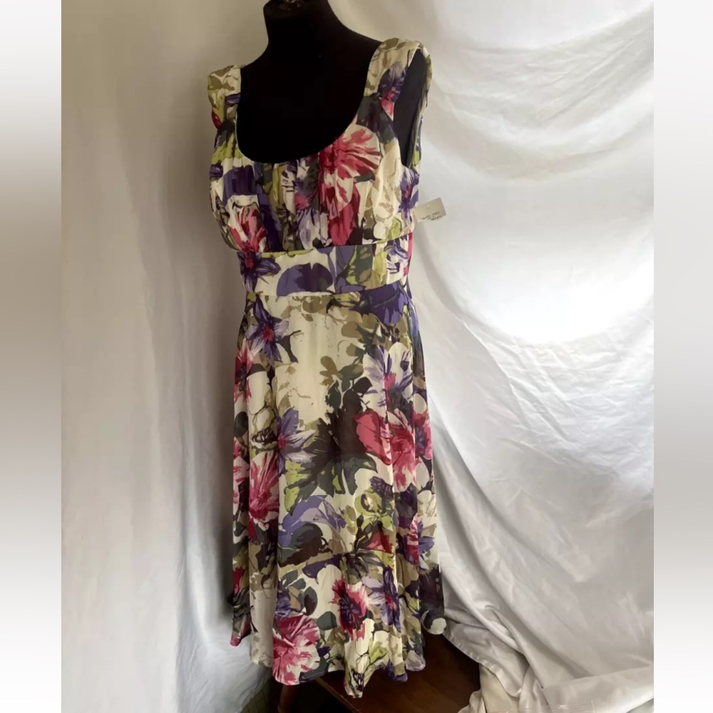 Floral sleeveless sun dress Connected Apparel, Size 14